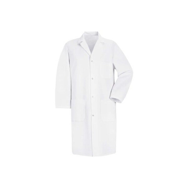 Vf Imagewear Red Kap Men's Gripper-Front Lab Coat, White, Poly/Cotton, S 5080WHRGS - main